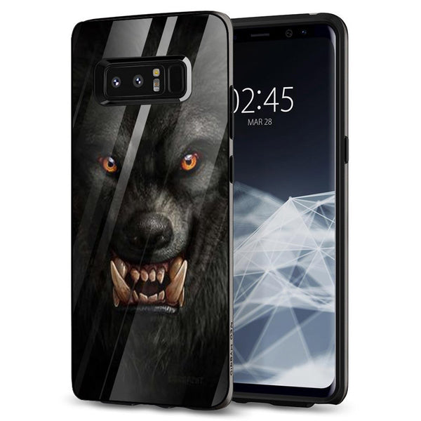 Wolf Eyes Tempered Glass Phone Case for Samsung Galaxy Note 8