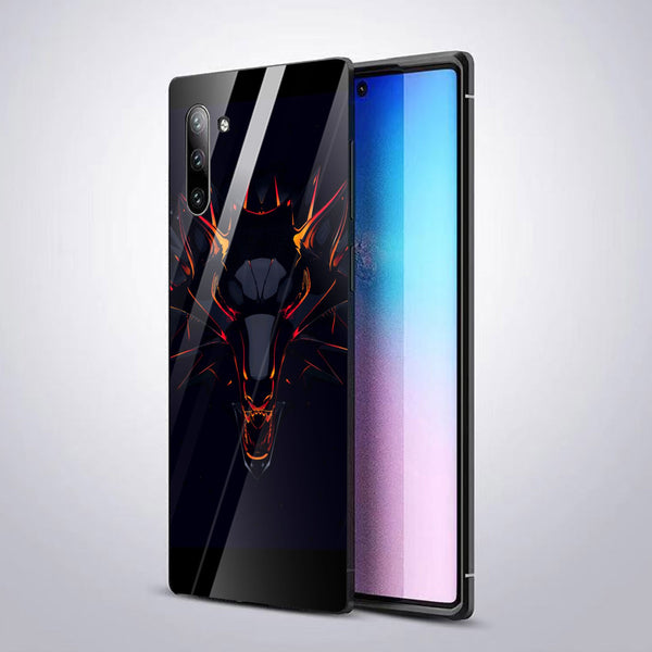 Wolf Eyes Tempered Glass Phone Case for Samsung Galaxy Note 10