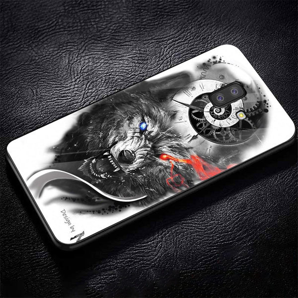 Wolf Eyes Tempered Glass Phone Case for Samsung Galaxy J6 Plus