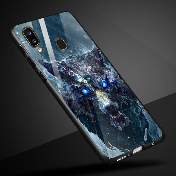 Wolf Eyes Tempered Glass Phone Case for Samsung Galaxy A40