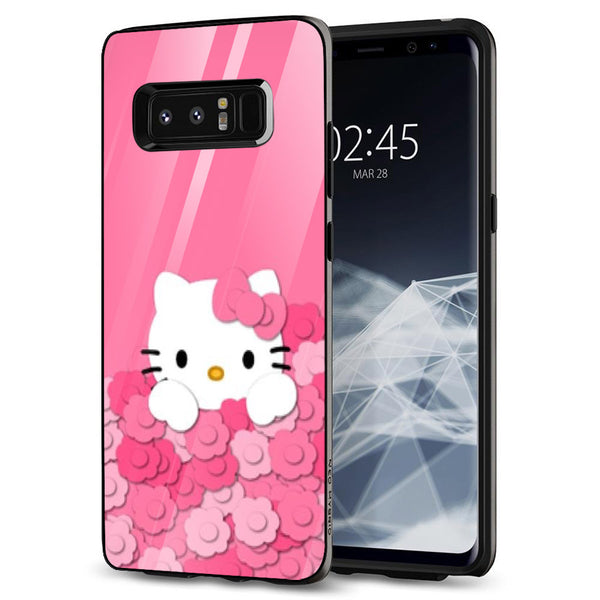 Cute Teddy Bear Tempered Glass Phone Case for Samsung Galaxy Note 8