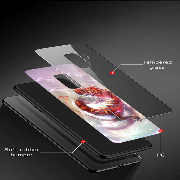 Dragon Tempered Glass Phone Case for Samsung Galaxy S9 Plus