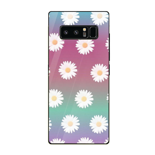Beautiful Flowers Tempered Glass Phone Case for Samsung Galaxy Note 8
