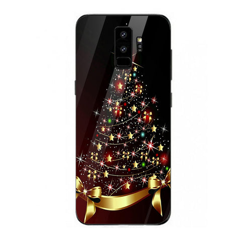 Merry Chrismas Tempered Glass Phone Case for Samsung Galaxy S9 Plus