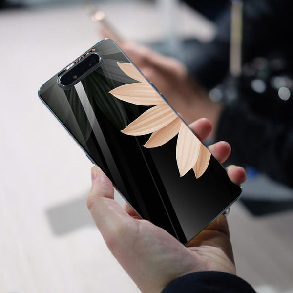 Beautiful Flowers Tempered Glass Phone Case for Samsung Galaxy A80