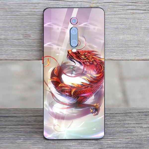 Dragon Tempered Glass Phone Case for Xiaomi Redmi K20