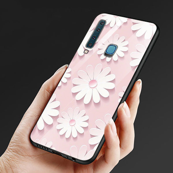 Beautiful Flowers Tempered Glass Phone Case for Samsung Galaxy A9 2018