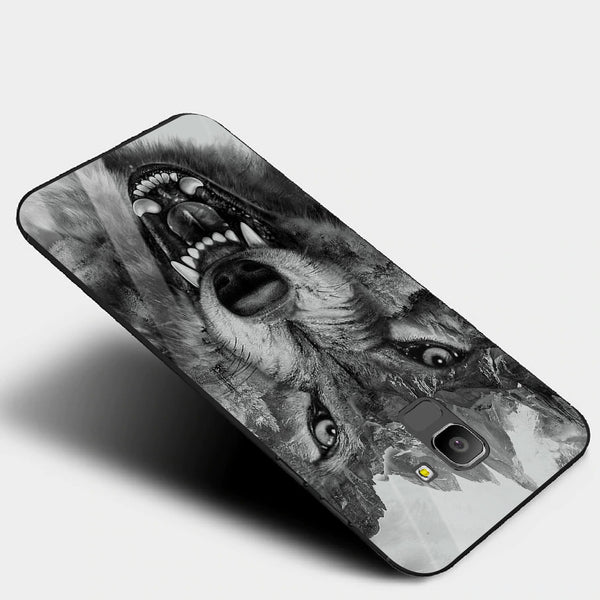 Wolf Eyes Tempered Glass Phone Case for Samsung Galaxy J6 2018