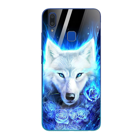 Wolf Eyes Tempered Glass Phone Case for Vivo Y91