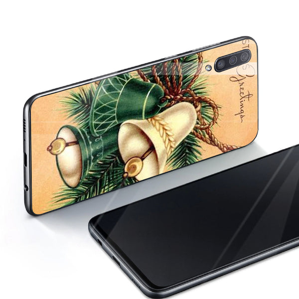 Merry Chrismas Tempered Glass Phone Case for Samsung Galaxy A70