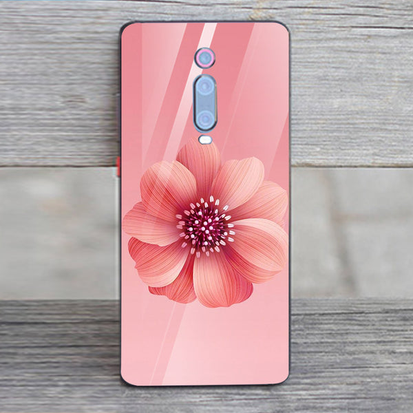 Beautiful Flowers Tempered Glass Phone Case for Xiaomi Redmi K20