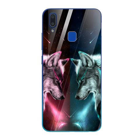 Wolf Eyes Tempered Glass Phone Case for Vivo Y91
