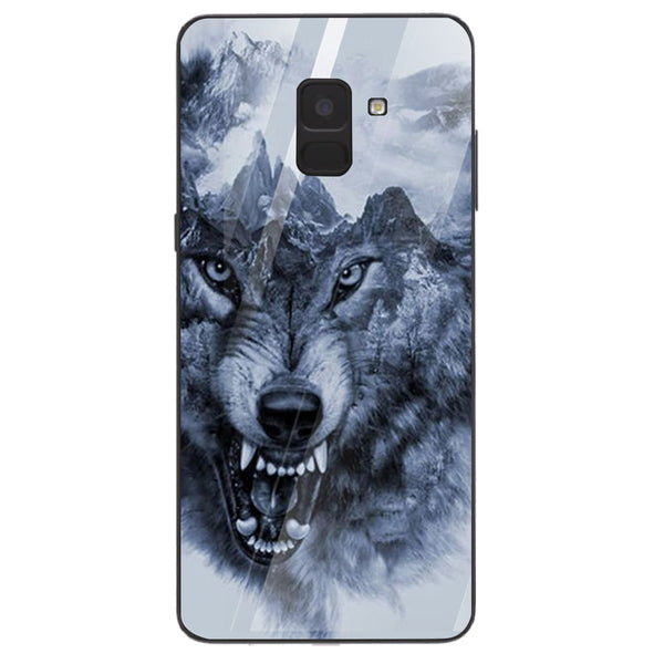 Wolf Eyes Tempered Glass Phone Case for Samsung Galaxy A8 Plus
