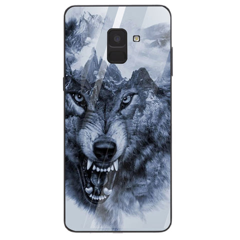 Wolf Eyes Tempered Glass Phone Case for Samsung Galaxy A8 Plus