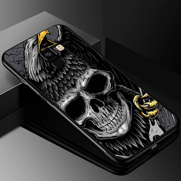 Eagle Tempered Glass Phone Case for Samsung Galaxy A8 Plus