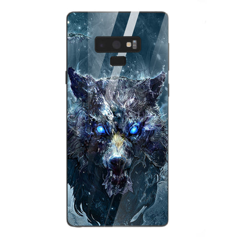 Wolf Eyes Tempered Glass Phone Case for Samsung Galaxy Note 9