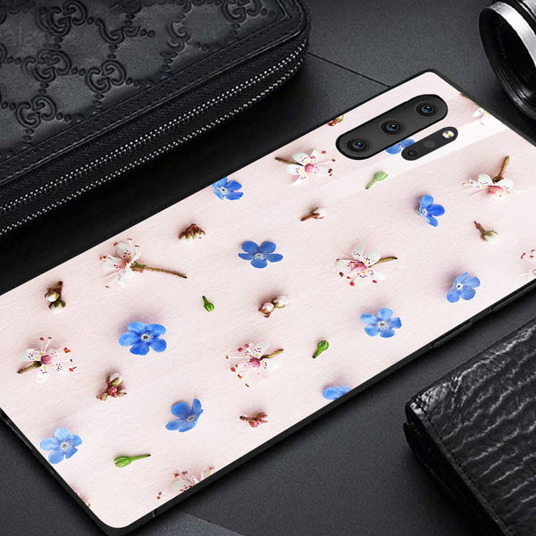 Beautiful Flowers Tempered Glass Phone Case for Samsung Galaxy Note 10 Plus