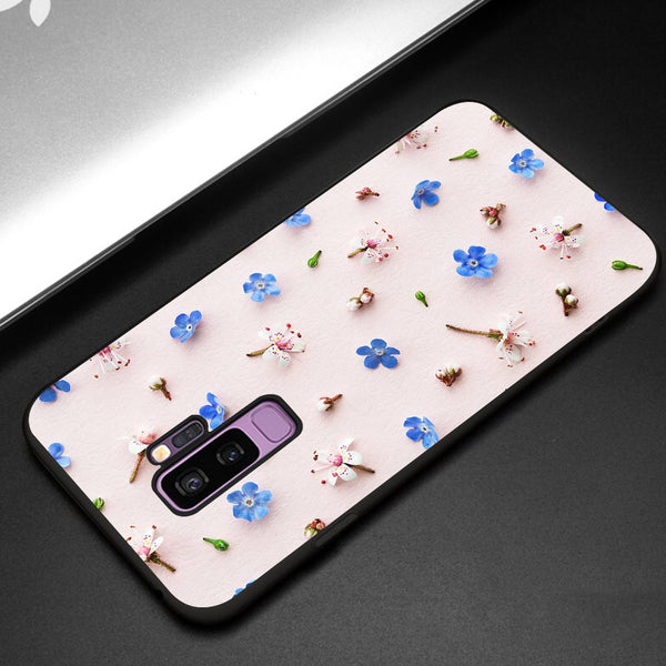 Beautiful Flowers Tempered Glass Phone Case for Samsung Galaxy S9 Plus