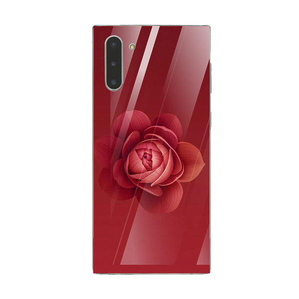 Beautiful Flowers Tempered Glass Phone Case for Samsung Galaxy Note 10