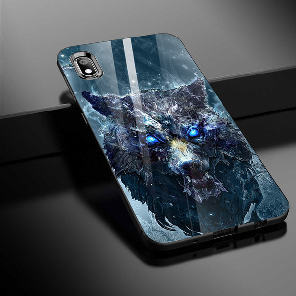 Wolf Eyes Tempered Glass Phone Case for Samsung Galaxy A10