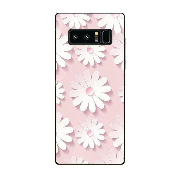 Beautiful Flowers Tempered Glass Phone Case for Samsung Galaxy Note 8