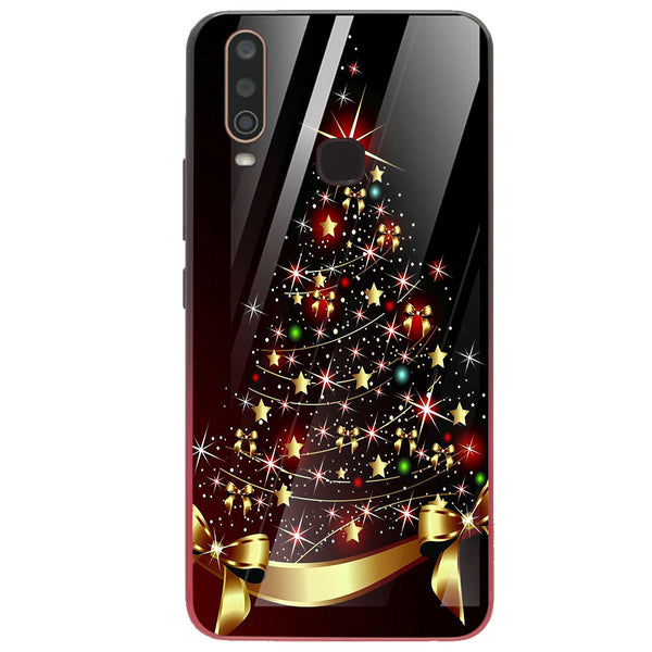 Merry Chrismas Tempered Glass Phone Case for Vivo Y15