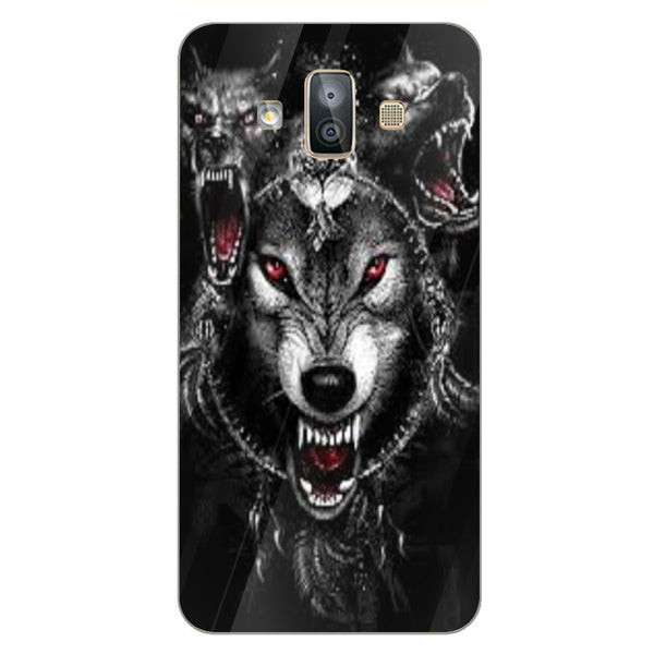 Wolf Eyes Tempered Glass Phone Case for Samsung Galaxy J7 Duo
