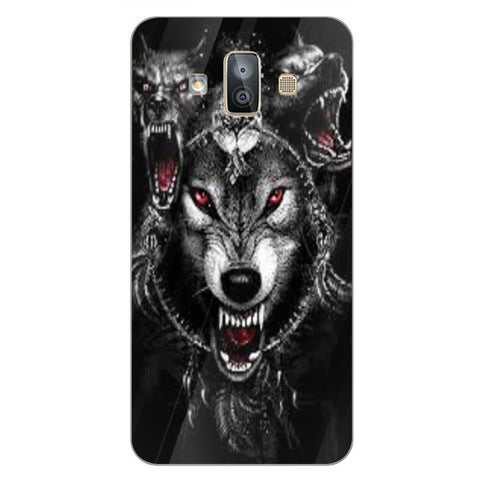Wolf Eyes Tempered Glass Phone Case for Samsung Galaxy J7 Duo
