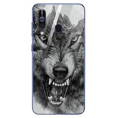 Wolf Eyes Tempered Glass Phone Case for Samsung Galaxy A60