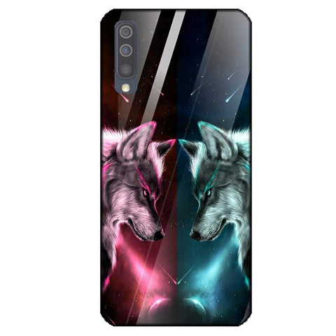 Wolf Eyes Tempered Glass Phone Case for Samsung Galaxy A50