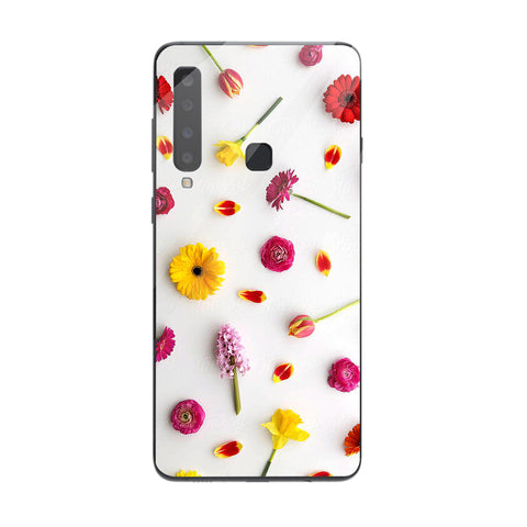 Beautiful Flowers Tempered Glass Phone Case for Samsung Galaxy A9 2018