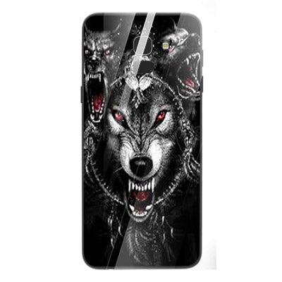 Wolf Eyes Tempered Glass Phone Case for Samsung Galaxy J6 2018