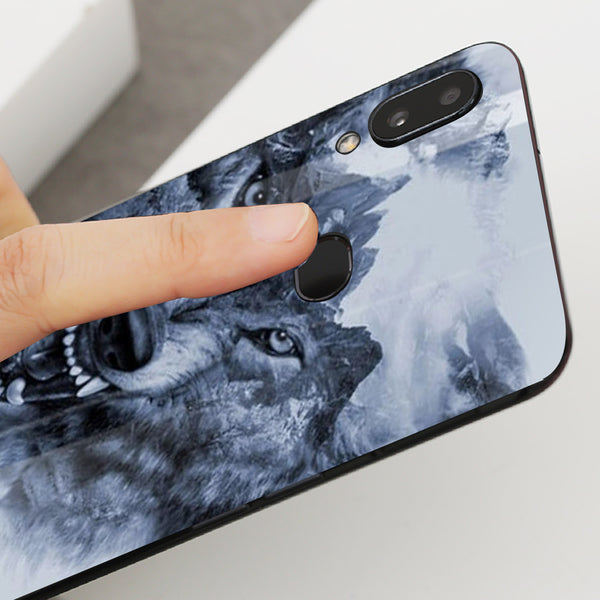Wolf Eyes Tempered Glass Phone Case for Samsung Galaxy A10S