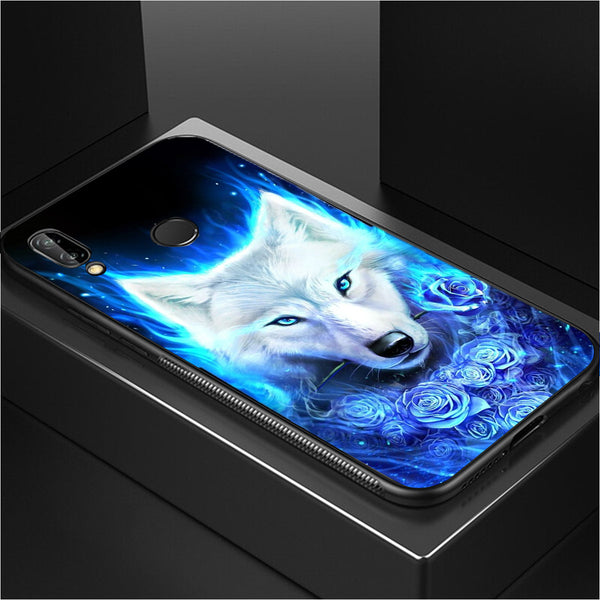 Wolf Eyes Tempered Glass Phone Case for Samsung Galaxy A40