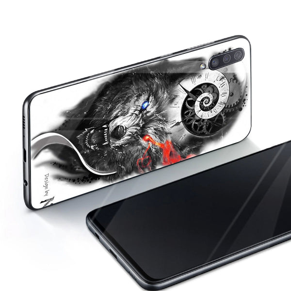 Wolf Eyes Tempered Glass Phone Case for Samsung Galaxy A70