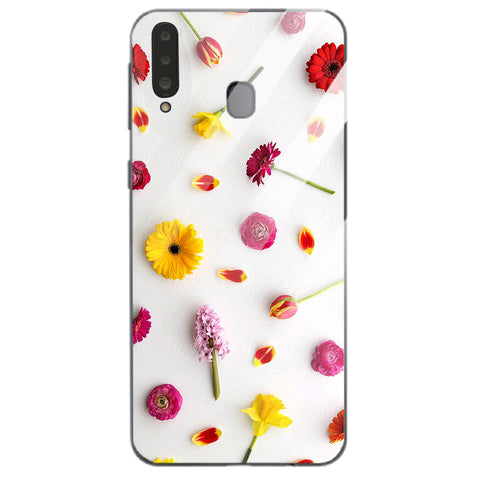 Beautiful Flowers Tempered Glass Phone Case for Samsung