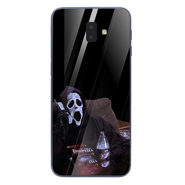 Halloween Skull Tempered Glass Phone Case for Samsung Galaxy J6 Plus
