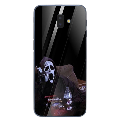 Halloween Skull Tempered Glass Phone Case for Samsung Galaxy J6 Plus