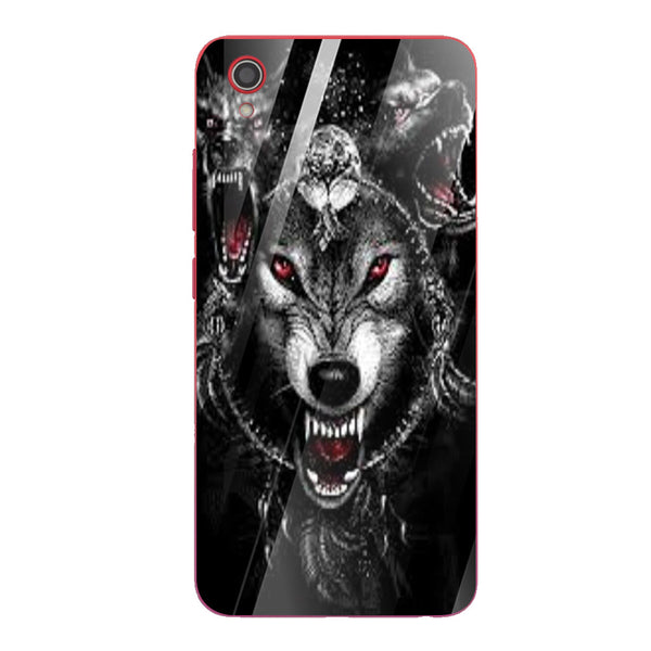 Wolf Eyes Tempered Glass Phone Case for Vivo Y91