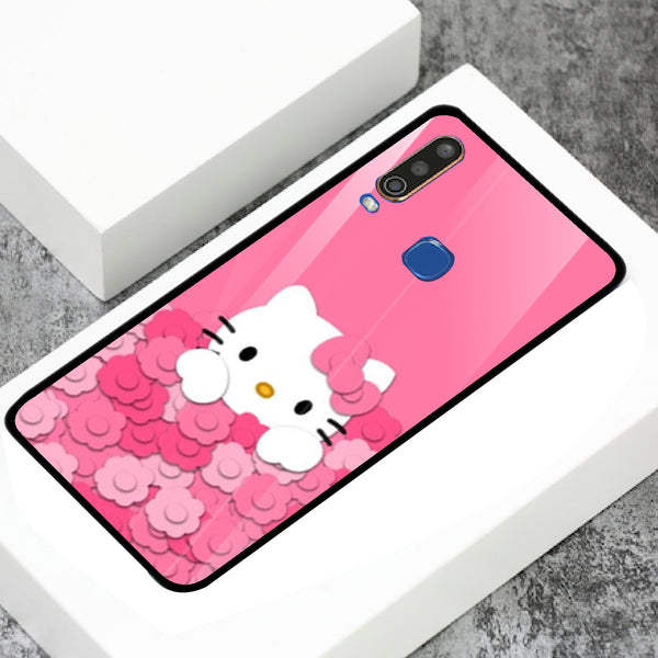 Cute Teddy Bear Tempered Glass Phone Case for Vivo Y17