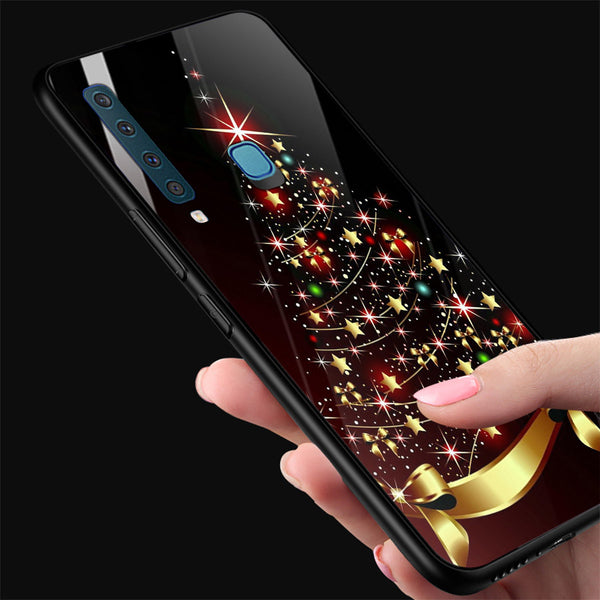 Merry Chrismas Tempered Glass Phone Case for Samsung Galaxy A9 2018