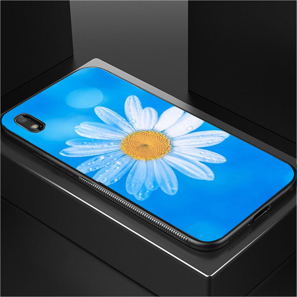 Beautiful Flowers Tempered Glass Phone Case for Samsung Galaxy A10