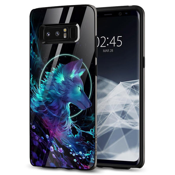 Wolf Eyes Tempered Glass Phone Case for Samsung Galaxy Note 8