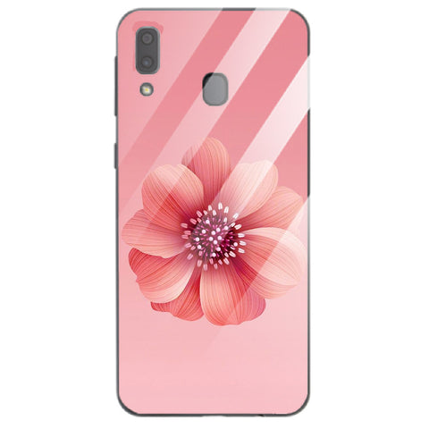 Beautiful Flowers Tempered Glass Phone Case for Samsung Galaxy A20
