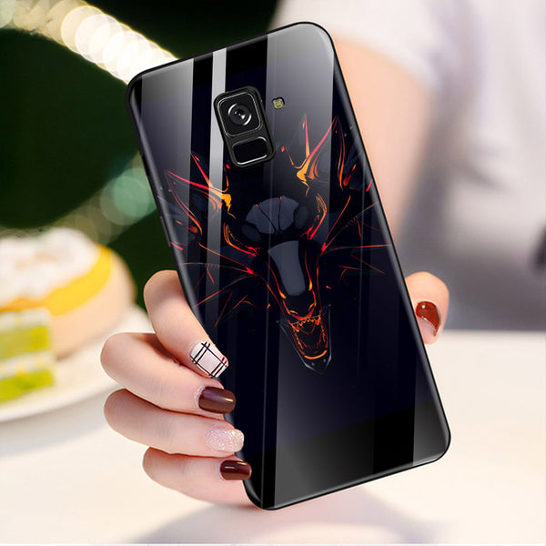 Wolf Eyes Tempered Glass Phone Case for Samsung Galaxy A8 Plus