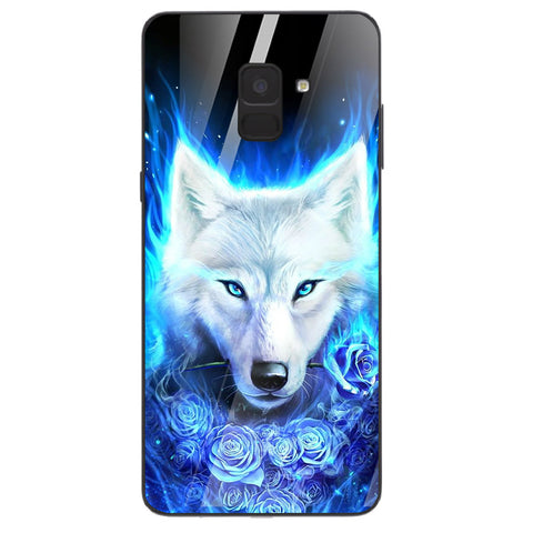 Wolf Eyes Tempered Glass Phone Case for Samsung Galaxy A8 Plus