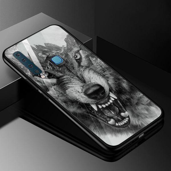 Wolf Eyes Tempered Glass Phone Case for Samsung Galaxy A9 2018