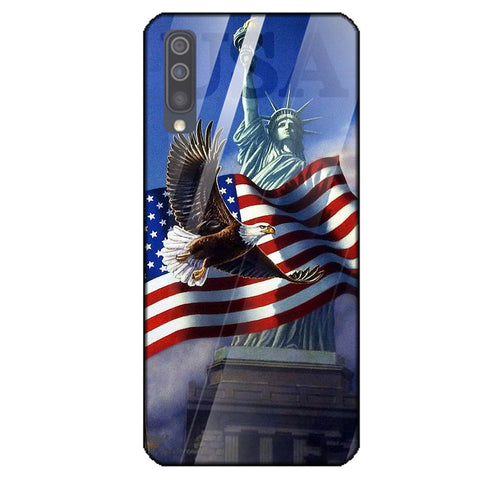 Eagle Tempered Glass Phone Case for Samsung Galaxy A50S