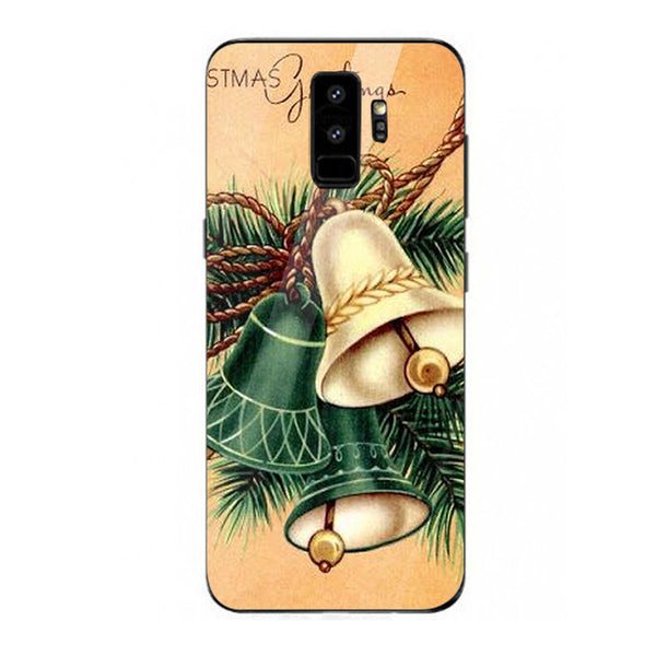 Merry Chrismas Tempered Glass Phone Case for Samsung Galaxy S9 Plus
