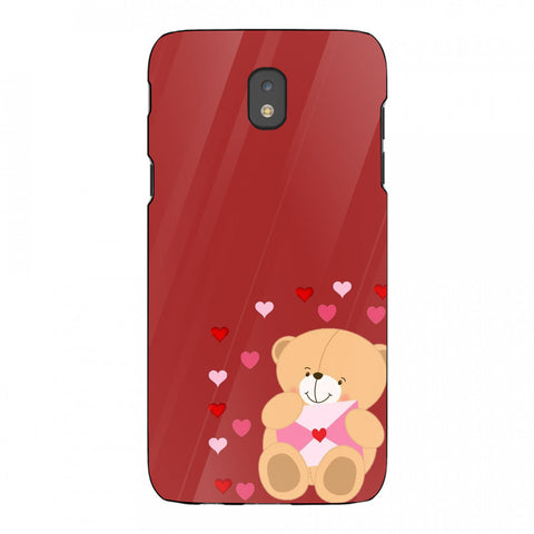 Cute Teddy Bear Tempered Glass Phone Case for Samsung Galaxy J5 Pro